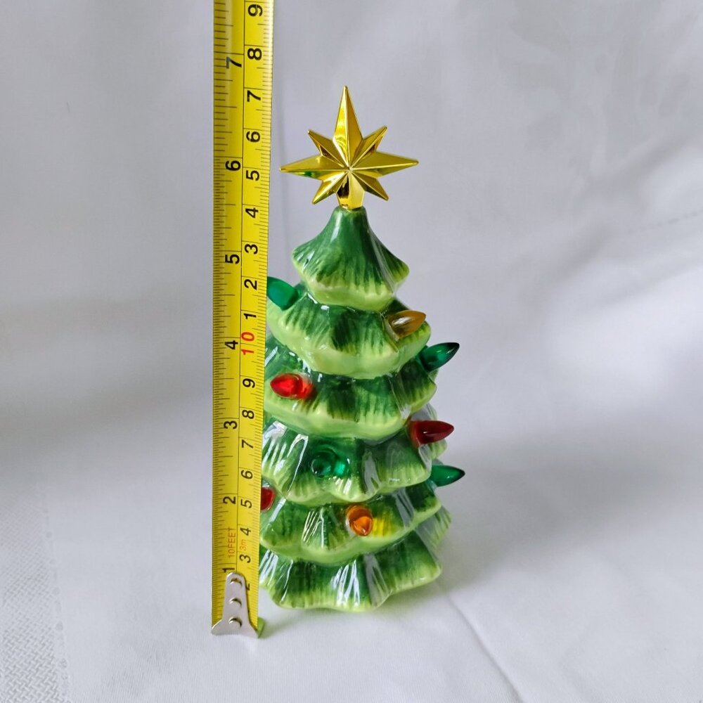 Merry Little Christmas Scentsy Wax Warmer Ceramic Tree With Box 7" Tall - Picture 4 of 10